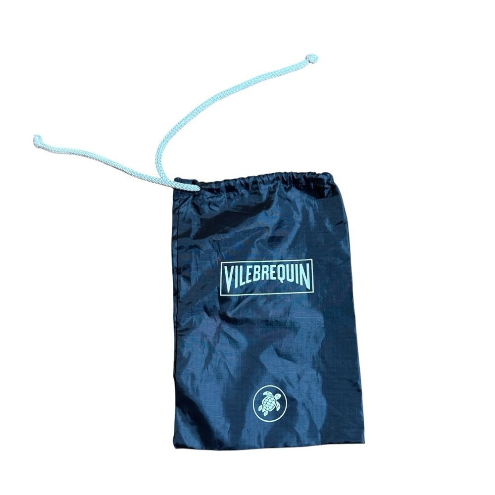 Vilebrequin Drawstring Swimwear Dust Bag Navy Turtle Logo Travel Pouch